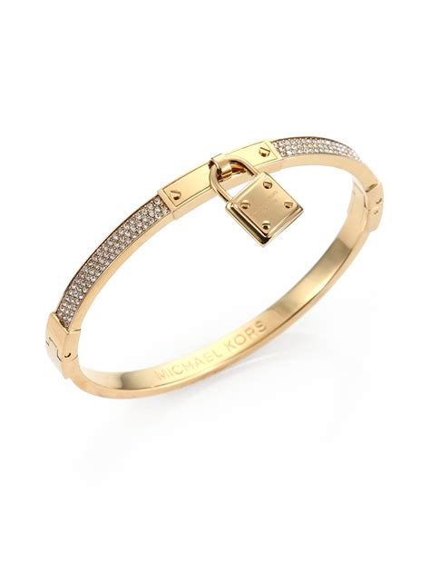 michael kors padlock charm ring|Michael Kors Pave Lock Charm Bangle .